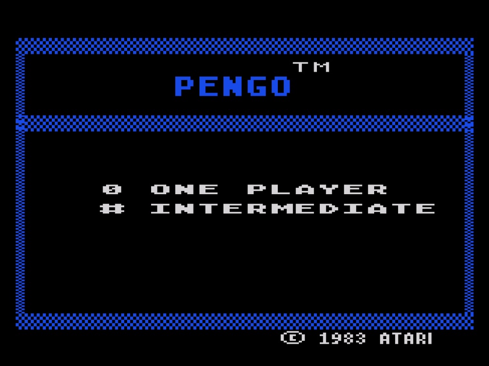Title Screen of Pengo for Atari 5200